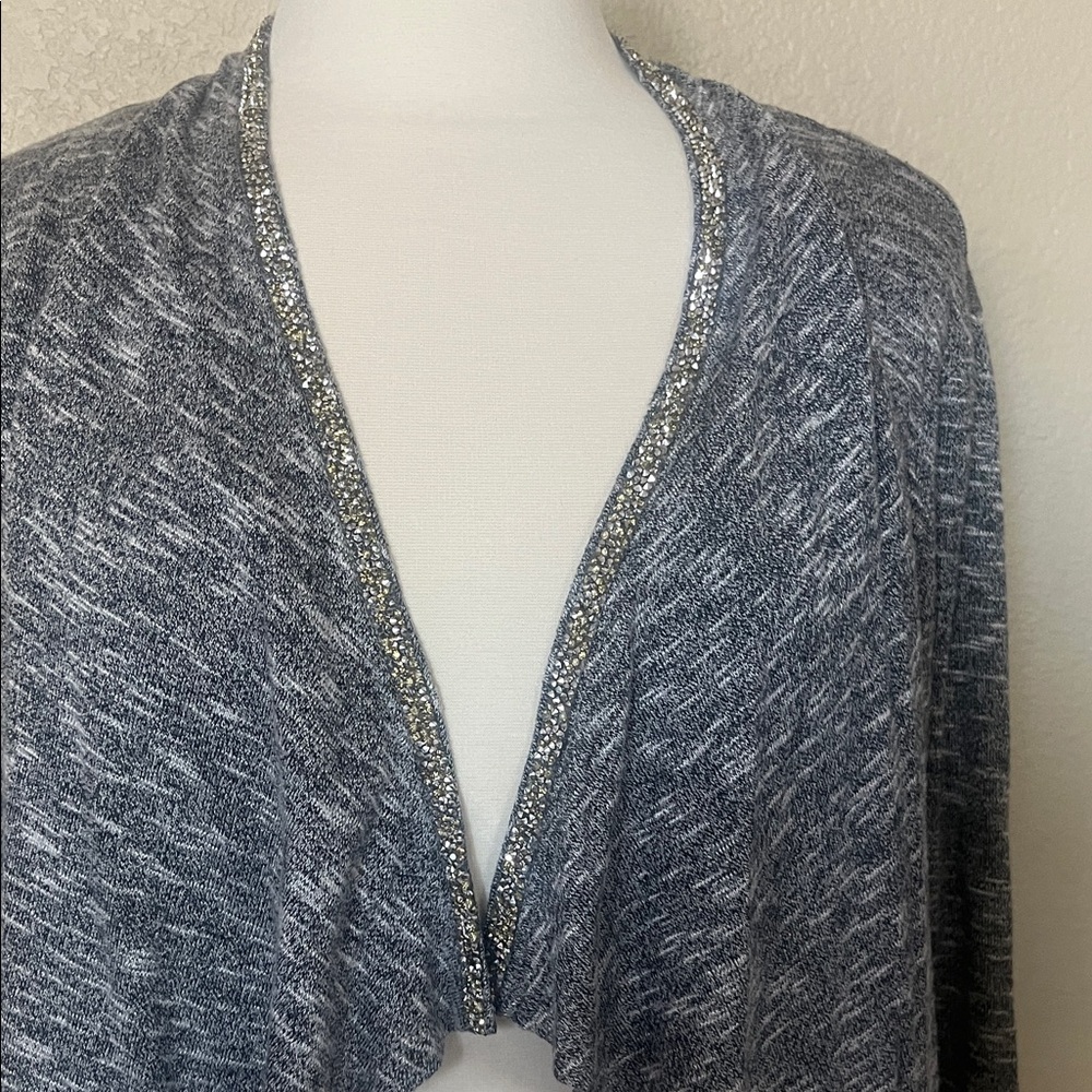 Juice Couture Women's Gray Open Front Cardigan - Picture 3 of 7